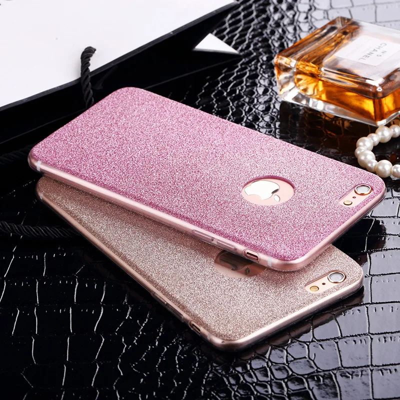 Прочный мягкий чехол для iPhone X 8 5 5S se 6 6s 7 Plus samsung Galaxy S6 S7 Edge S8 Note блестящий тонкий из