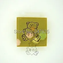 Узор Медведь Мини поделки мыло штамп Глава Печать с ручкой 38*40 мм(na010