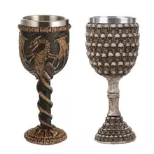 Крутой Готический смоляной череп вина Скелет вина чашки для креативного Хэллоуина подарки Домашний декор виски чашки вечерние бар посуда для напитков