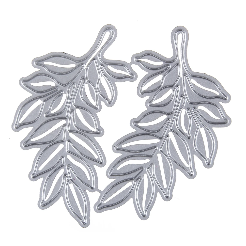 

76*70mm 2Pcs/set Leaves Metal Cutting Die Scrapbooking Embossing Stencil Card Die For DIY Invitation Album Book Decoration