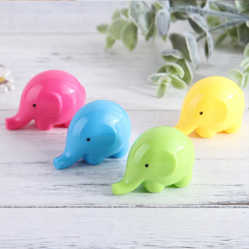 

4 pcs/lot New Cartoon Mini Elephant Shape Pencil Sharpener Kawaii Animal Sharpener for Kids Students Novelty Gift School Supply