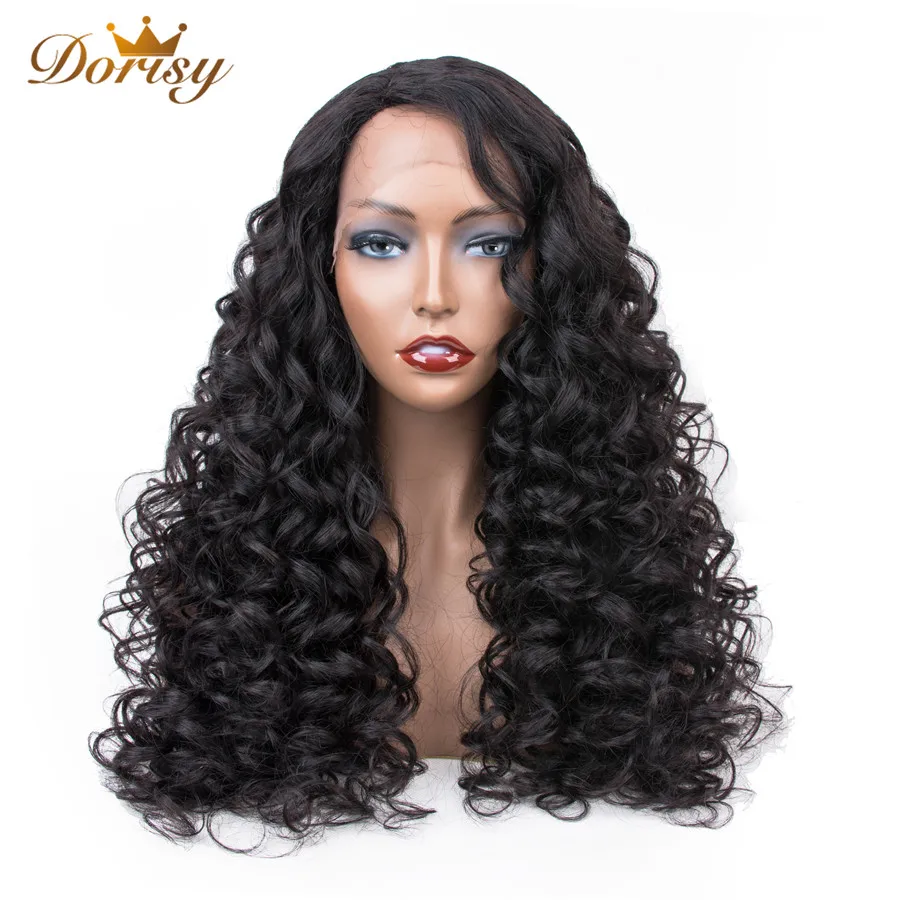 

Human Hair Wigs Pre Plucked Hairline Brazilian Water Wave L Part Lace Wigs Natural Color Non Remy Hair For Black Women 24 Inches