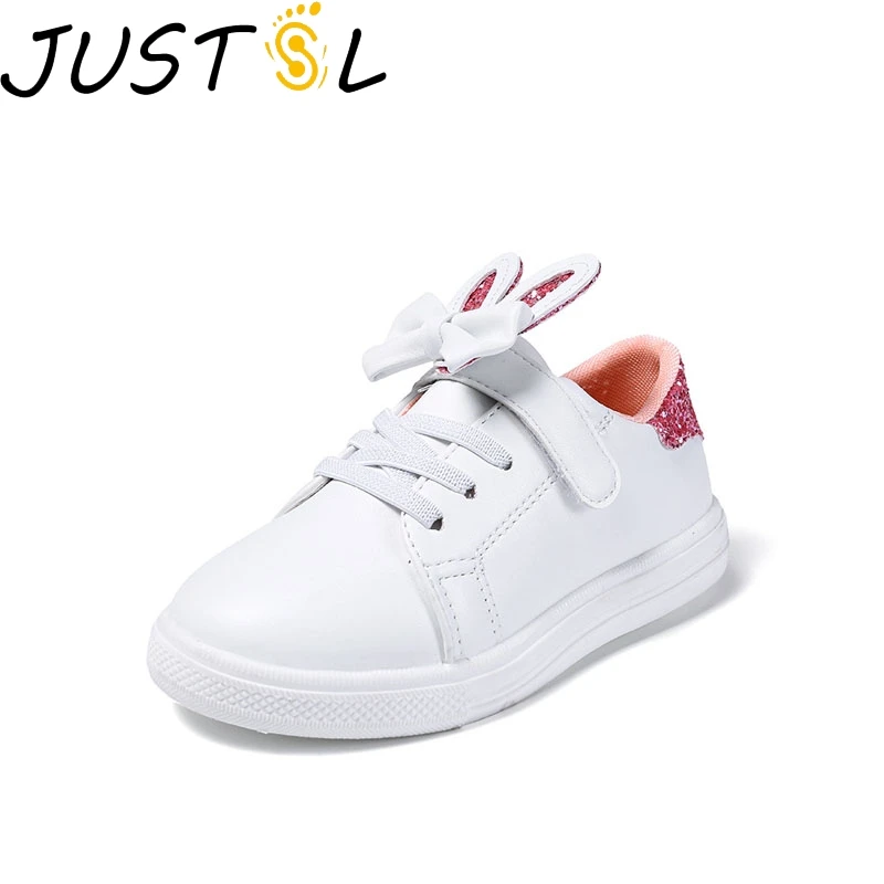 

JUSTSL Girls Sports Shoes Spring Autumn New Style Children's Flat Casual Shoes Kids Fashion Sneakers Size 26-36