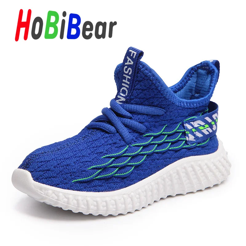 HOBIBEAR/Детские сетчатые спортивные кроссовки унисекс, розовые, черные кроссовки без шнуровки для девочек, модная обувь для бега для мальчиков, низкие детские кроссовки