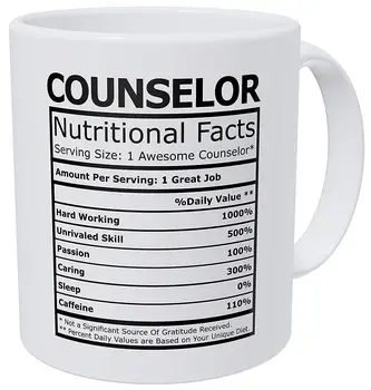 

Counselor Nutritional Facts Funny Coffee Mug 11 Ounces Inspirational And Motivational