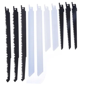 

10pcs Durable Saw Blades Reciprocating Sabre Saw Combo Wood & Metal Power Tool Accessories