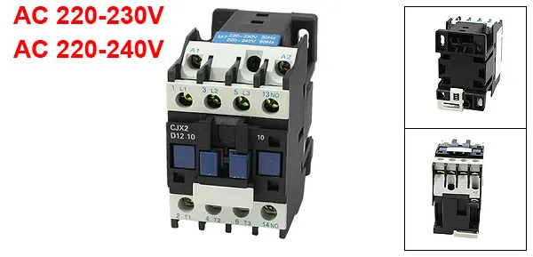 CJX2-12 220-230V 50Hz 3 Phase 1NO Motor Controller AC Contactor 660V 25A