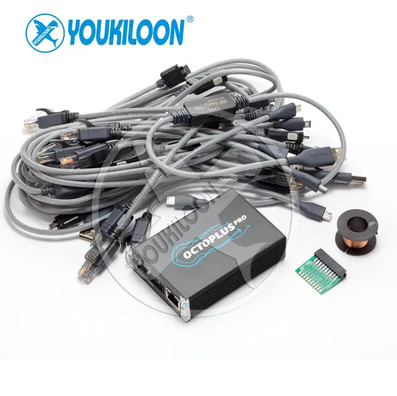 YOUKILOON Octoplus Pro Box с 7 в 1 кабелем/адаптером(Samsun g+ LG+ eMMC/JTAG