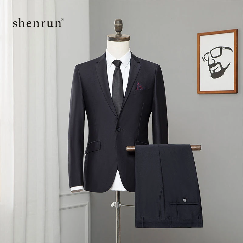 ShenRun, мужской свадебный костюм, мужские блейзеры, приталенные костюмы для мужчин, s, деловой костюм, официальная вечеринка, Повседневная рабочая одежда, костюмы(пиджак+ брюки