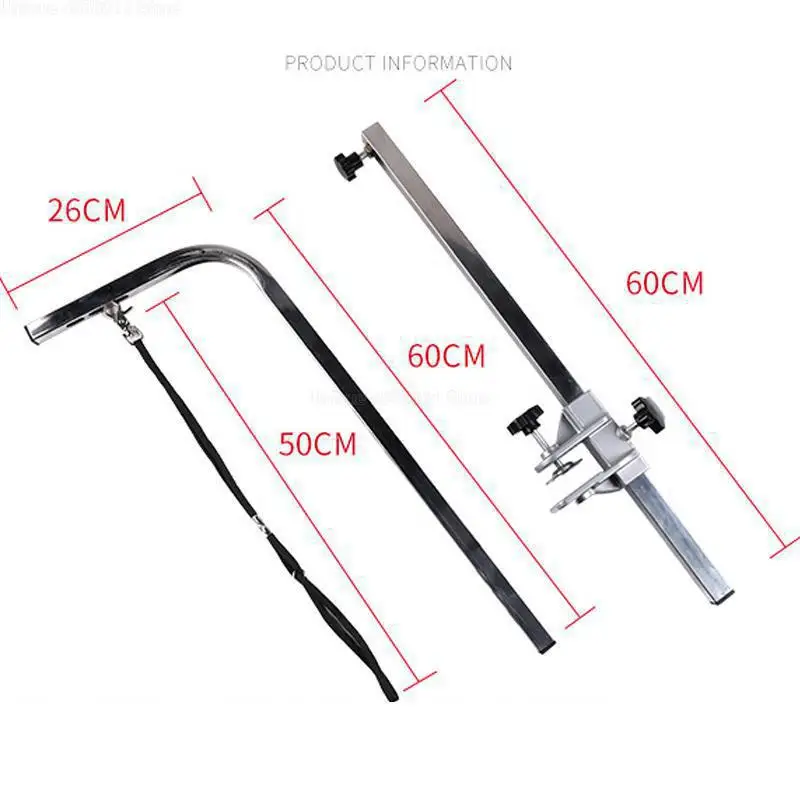 Стальная подвеска для домашних животных, кронштейн для груминга с регулируемым металлическим кронштейном, держатель для собак, кошек, для ванной, стола, товары для домашних животных - Цвет: Белый