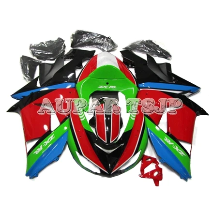 Красный зеленый Кузов для Kawasaki ZX-10R 2006 2007 Cowlings мотоцикл панели ZX10R 06 07 тело работы ABS пластик впрыска обтекатели