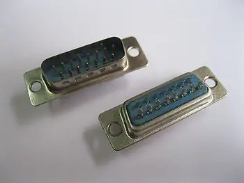

20 Pcs D-Sub 15 pin Male Solder Connector 2 Rows