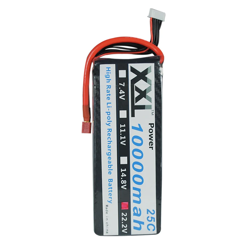 XXL Lithium Li polymer Battery 22.2V 10000mAh 6S 25C for Rc Helicopter Airplance Quadcopter