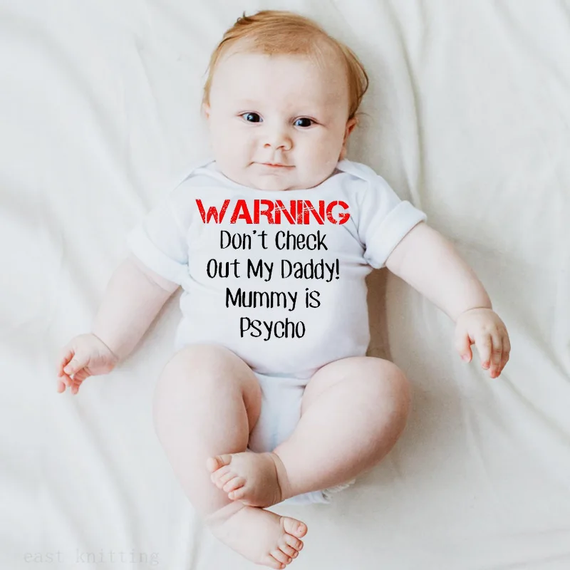 

Cotton Funny Baby Clothing Summer Cotton Baby Boy Clothes White Letter Print Short Sleeve Inafnt Rompers Boy Girl Onesie