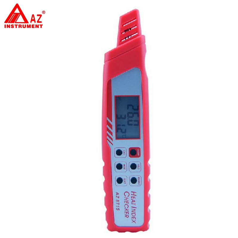 

AZ8715 Mini Pen Type Digital Heat Index Meter 0-50 Degree 0%-100%RH/ Heat Stroke Preventer Dew Point