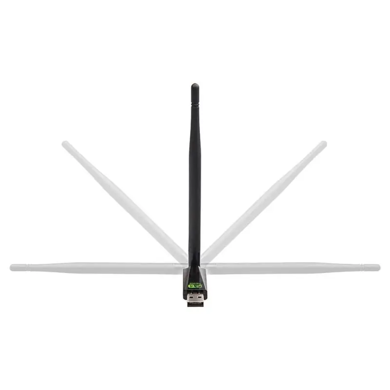 Беспроводной WiFi адаптер Dongle 150 Мбит/с Соединительная плата локальной компьютерной сети 2,4G внешний 5dBi приемник с антенной 802.11b/g/n с CD-драйвером