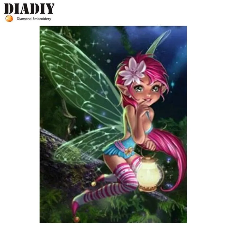 

Diy Diamond painting Cross stitch Kit Diamond Embroidery Elves girl icons 3D square rhinestone Diamond mosaic Crafts Needlework