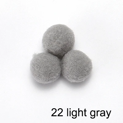 22 light gray Помпон мини пышная Нижняя Pom Poms помпонами помпоном ручной работы набор «сделай сам» для ремесла домашнего декора Швейные принадлежности 8/10/15/20/25/30 мм 20 г - Цвет: 22 light gray