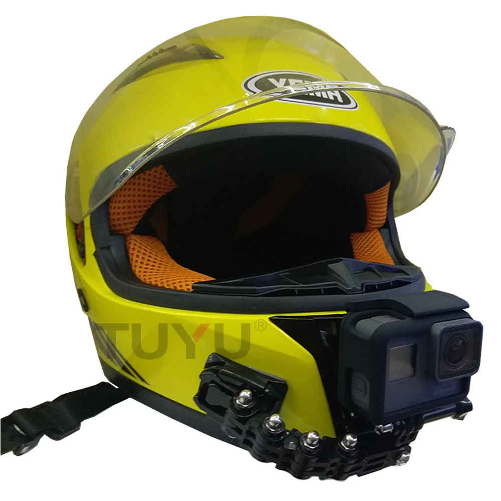 TUYU шлем Камера аксессуары Мотоциклетный шлем кронштейн велосипедный Регулируемая пряжка для спортивной экшн-камеры Go Pro Hero 6 5 SJ4000 eken H9 xiaomi Yi