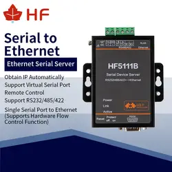 Высокого полета официальный HF5111B RJ45 RS232/485/422 серийный для Ethernet Бесплатная ОСРВ Serial 1 Порты и разъёмы конвертер сервер устройства