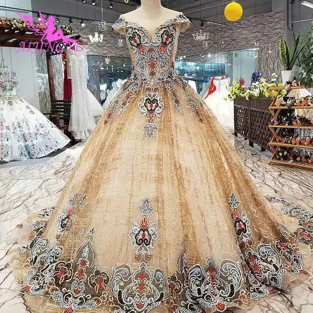 Aijingyu Wedding Dresses Mexico Long Sleeve With Color American