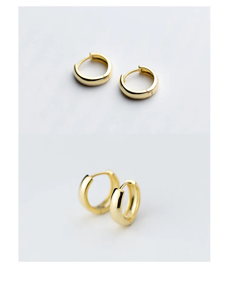 Trustdavis, 925 пробы, серебряные серьги-кольца, геометрические, 13 мм, серьги-манжеты, клипсы для женщин, без пирсинг, модные украшения DS436