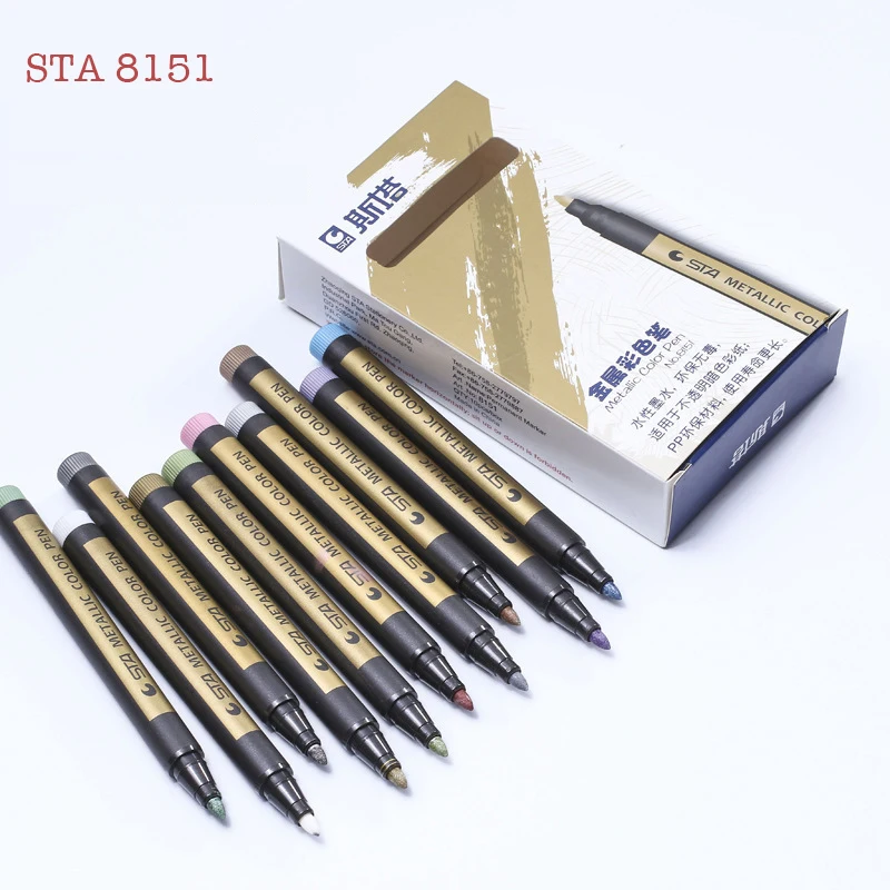STA8151 10 цветов маркер ручка винтажная краска высокий светильник DIY флуоресцентные граффити кисти креативные офисные канцелярские принадлежности Школьные принадлежности
