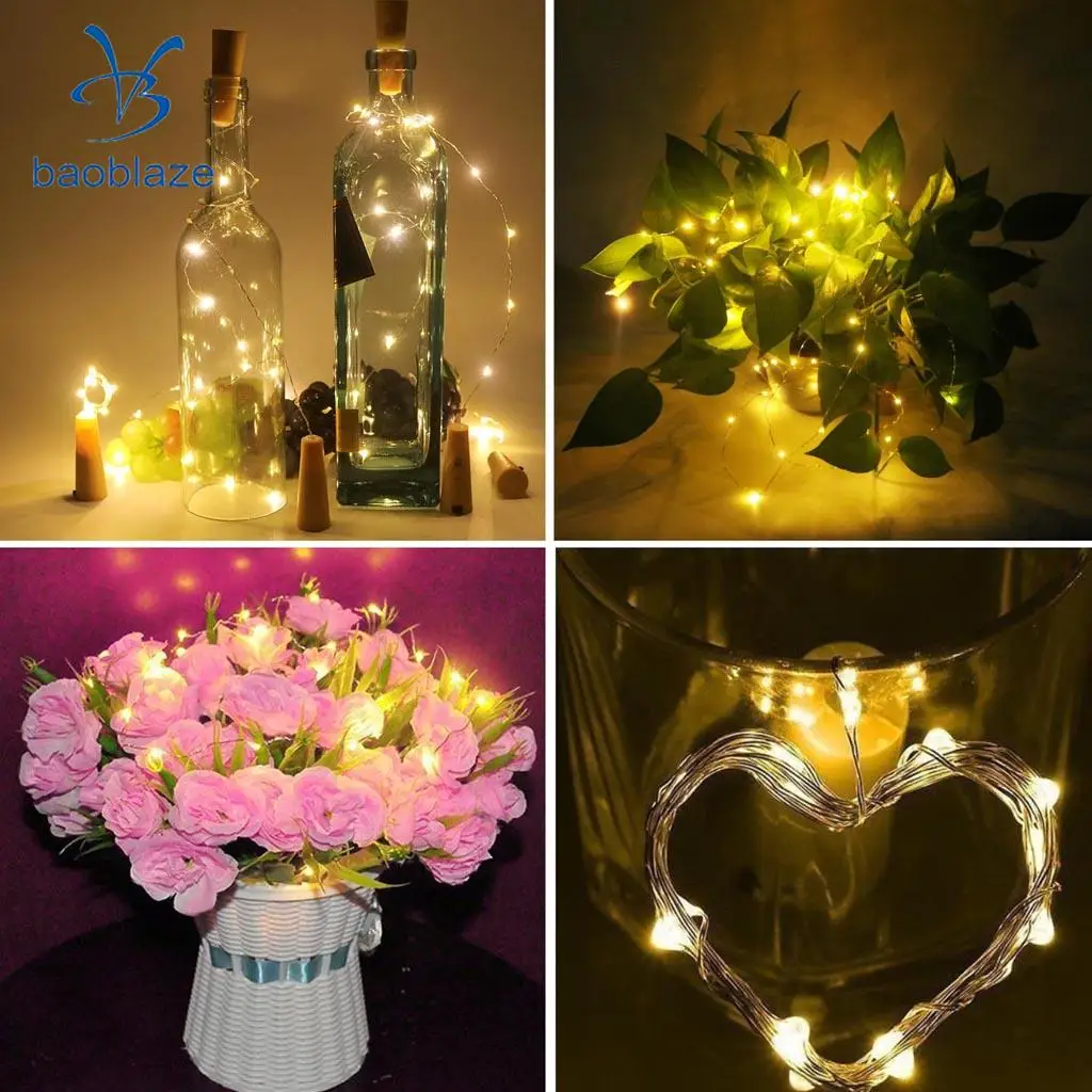 Cork Shaped String Fairy Light for Home Garden Balcony Wedding DIY Decoration Battery Operated