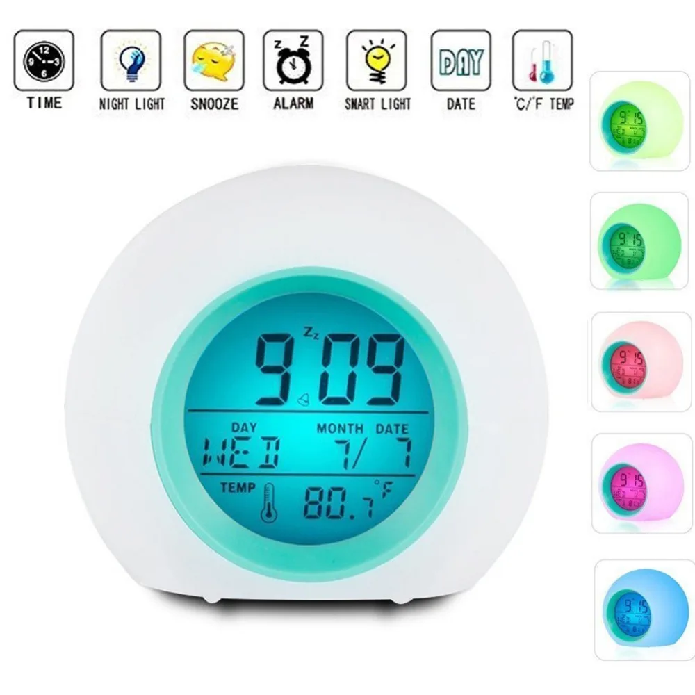 Sunrise wake up Alarm Clock LED Light digital Alarm clock ...