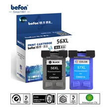 Befon – cartouche d'encre de remplacement 56XL 57XL, pour HP 56 57, HP56, HP57, pour Deskjet 2100, 220, 450, 5510, 5550
