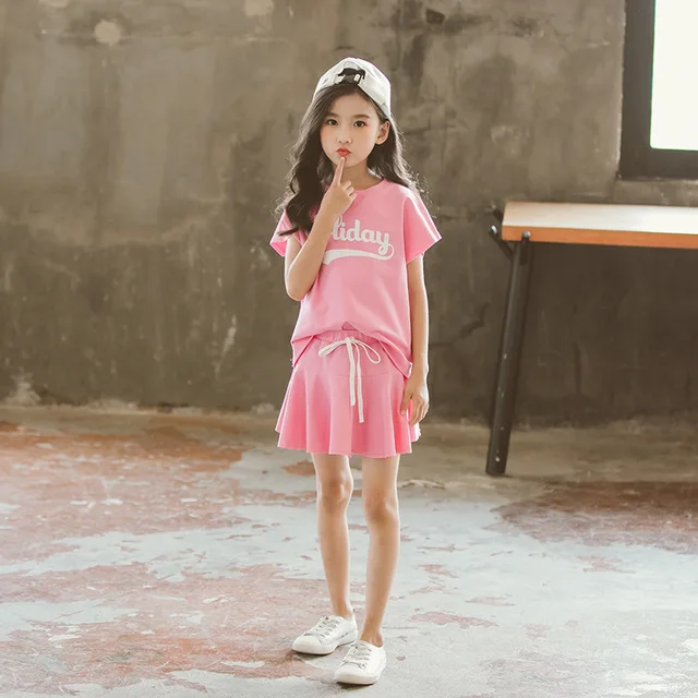 Girls 'Set Summer 2018 Children's Korean Sports Set-in Clothing Sets ...