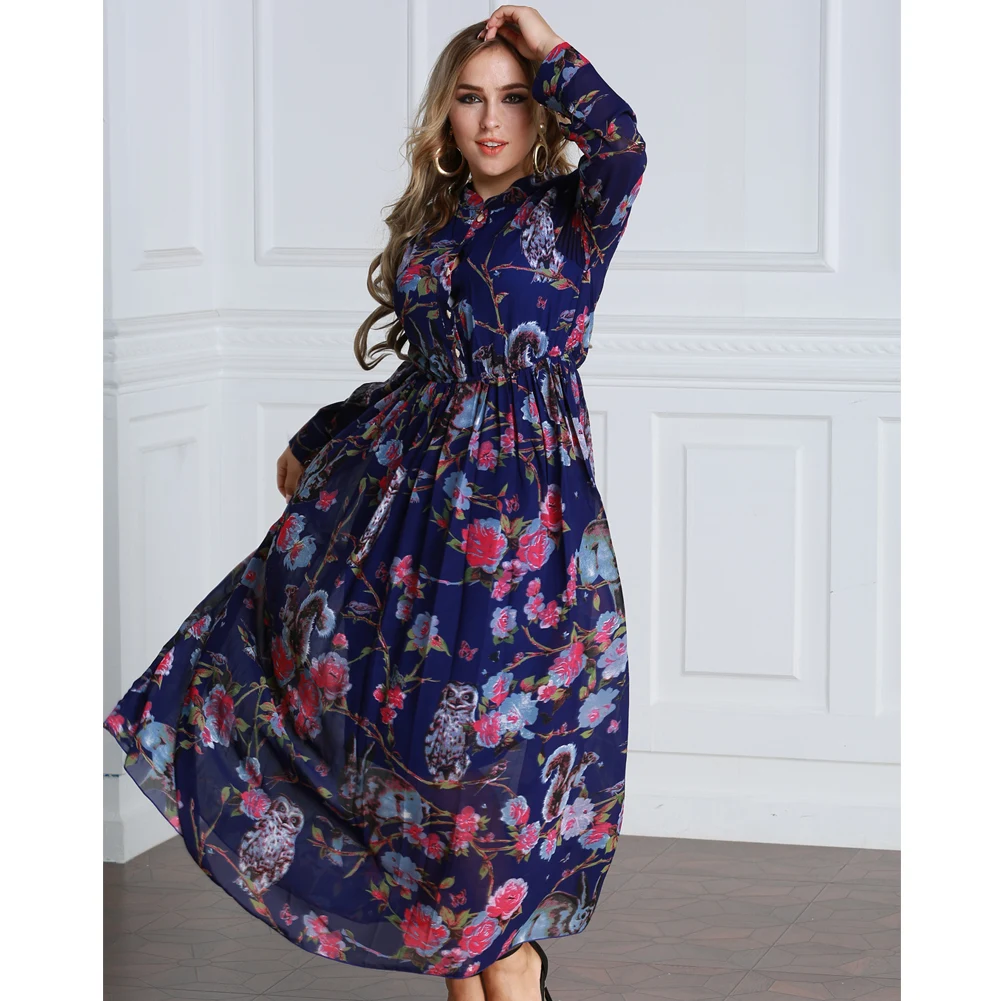 Платье макси шифоновое с цветочным принтом на пуговицах размеры XXXXL 5XL 6XL|dress xxxxl|plus