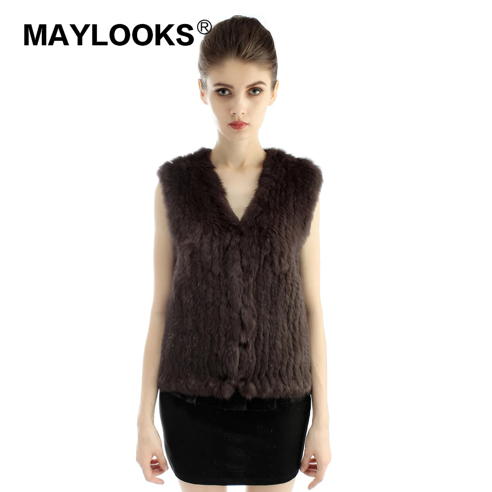 Qf15 blanc Directes Marron noir camel Fourrure jaune Lapin De Tissé En Modèles Ventes Explosion 2018 Usine gris Veste Mode Européenne jqUpGLzVMS