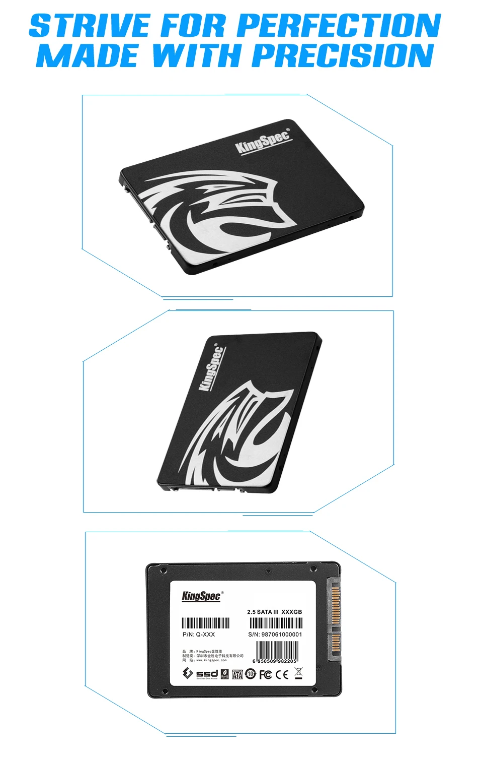 KingSpec HDD 2,5 SSD 60 GB 240 GB 360 GB SATA3 SSD Внутренний твердотельный накопитель SSD диск для ПК жесткий диск для ноутбука