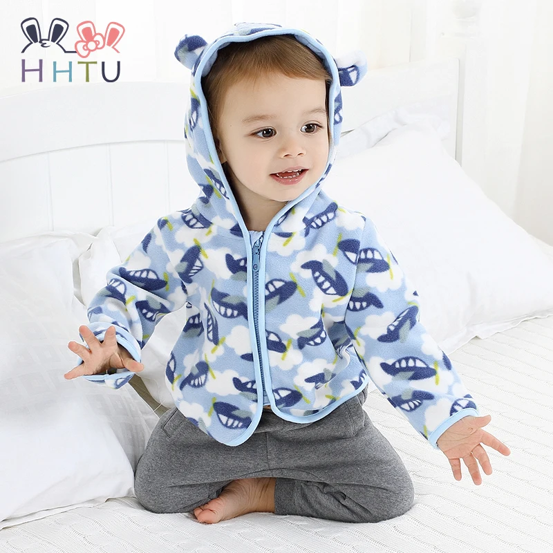 

HHTU Cute Spring Kids Jacket Baby Boys Grils Hooded Outerwear Coats Long Sleeve Newborn Clothes Kids Windbreaker Autumn Children