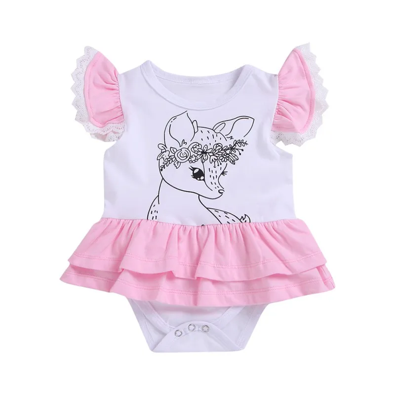 

Baby Girl Rompers Fashion Short Sleeve Cartoon Rompers Cotton Overalls Newborn Clothes Girls Gumpsuit&Clothing