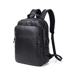Новый бренд 100% натуральной кожи Для мужчин Рюкзаки Мода натуральным кожаный рюкзак для студента Роскошные Дизайн ноутбук сумка