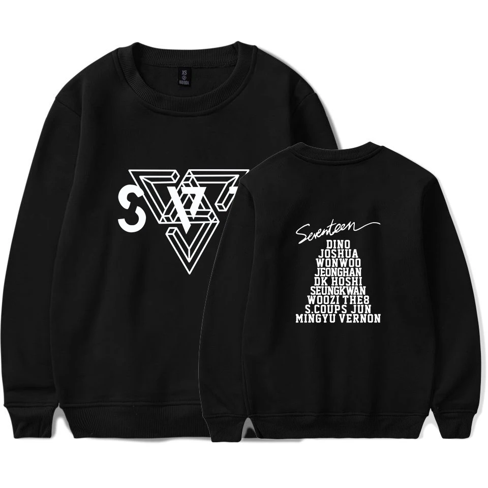LUCKYFRIDAYF модные Seventeen Кей-поп теплых весенних Толстовка Толстовки Для мужчин/Для