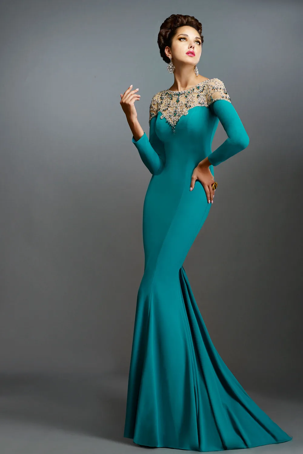 Vimans Sirena Turchese Abiti Da Sera abito Manica Lunga 2016 nuovo arrivo abiti  da cerimonia In Rilievo di Cristallo Blu Vestito Da Promenade LD106|formal  dress|evening gown longturquoise evening gowns - AliExpress