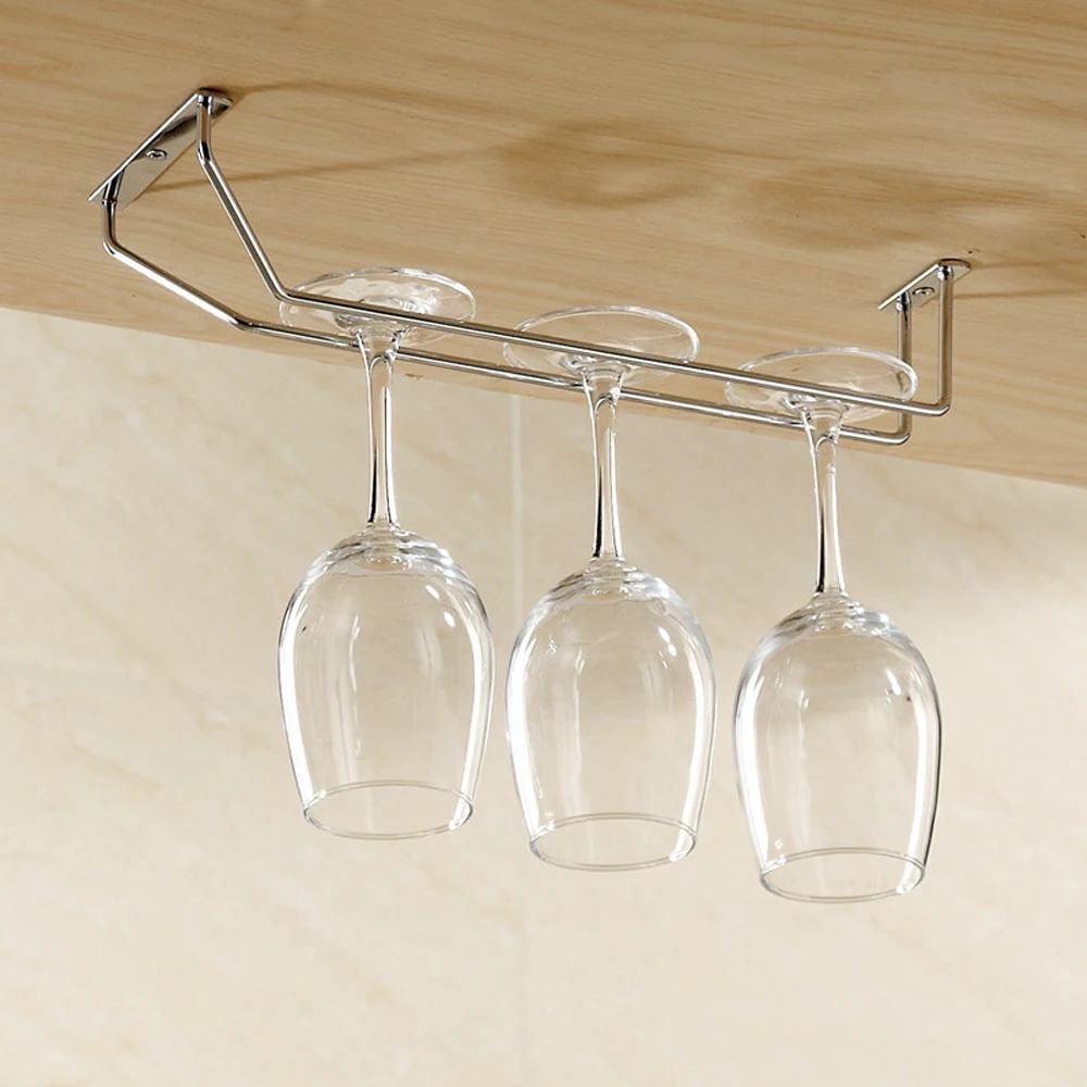 Modern Single Raw Bar Red Wine Goblet Glass Hanger Stainless Steel