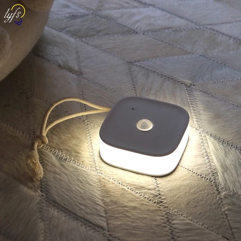 Беспроводной умный PIR датчик движения ночник usb зарядка светодиодный датчик света спальня гостиная ванная комната, коридор ночник