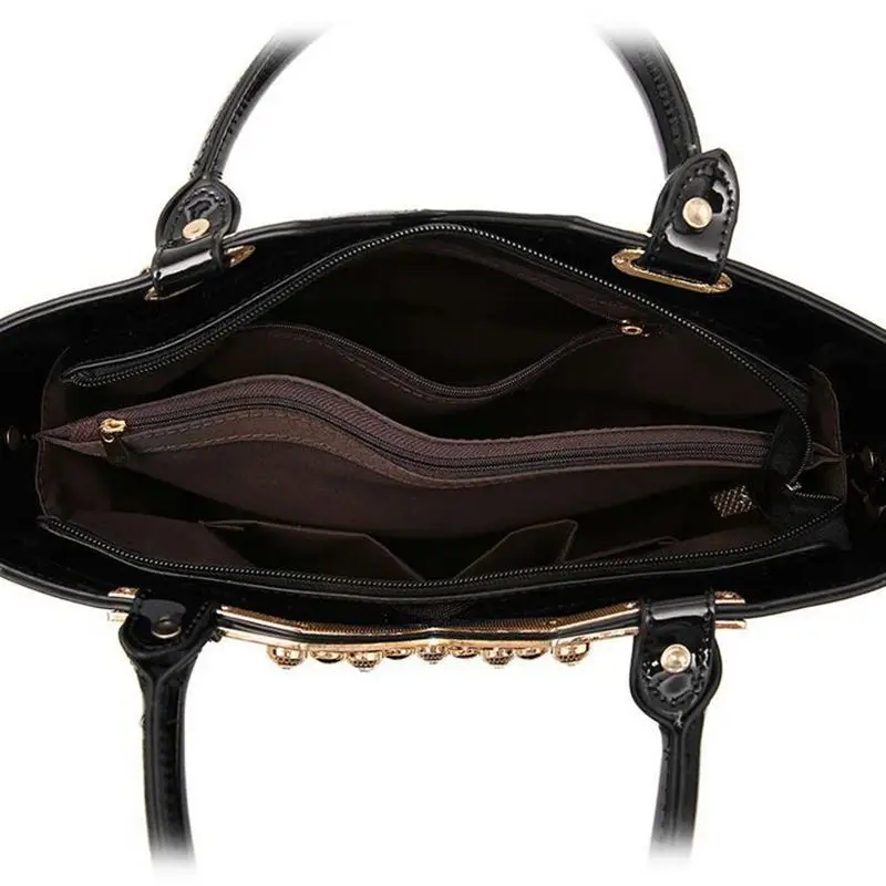 Роскошная женская сумка с вышивкой из блесток, лакированная кожаная сумка, бриллиантовая сумка через плечо, сумки-мессенджеры, известный бренд, дизайнерские LL242