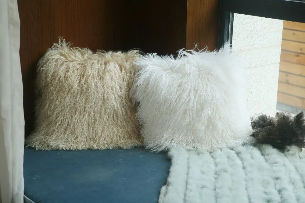 sheep skin back cushion pillow13