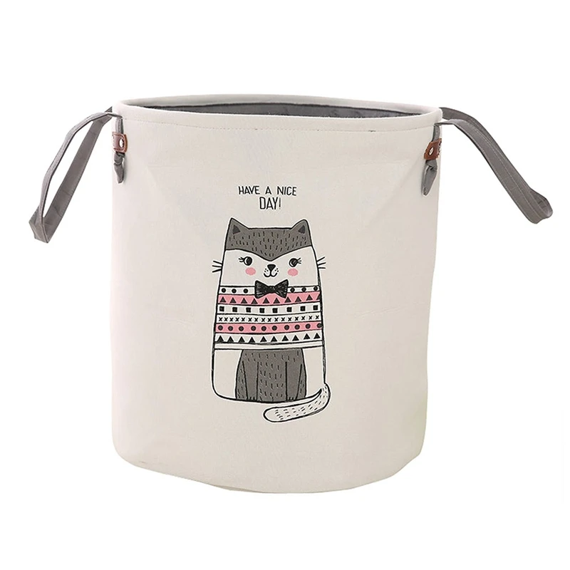 Складной круглый Домашний Органайзер, Хлопковый мешок для корзин для детской, игрушки, Прачечная, одежда для малышей