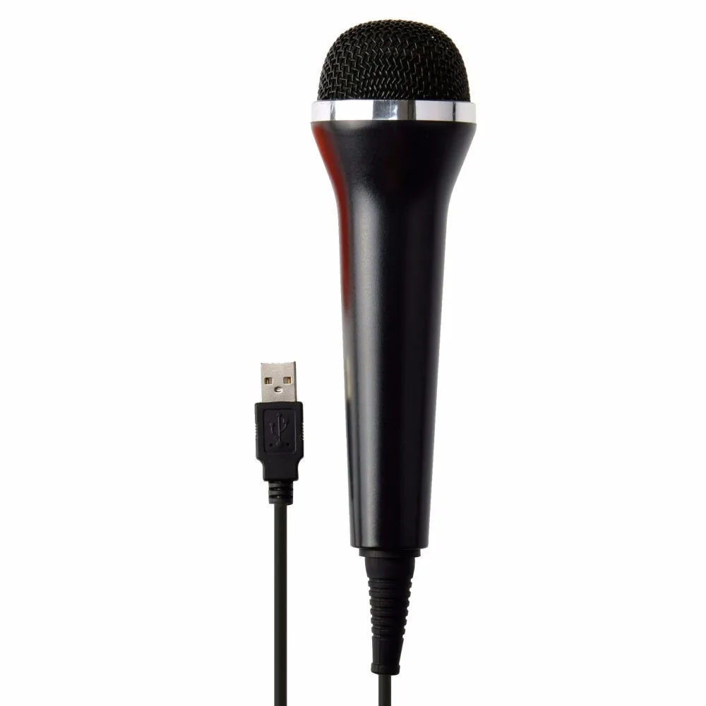 Universal USB Wired Microphone 5v With 7ft High fidelity Cable black