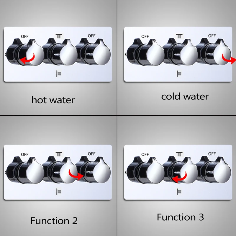 Hm Многофункциональный переключатель управления душем Клапан Смеситель для душа Четыре из воды скрытого клапана
