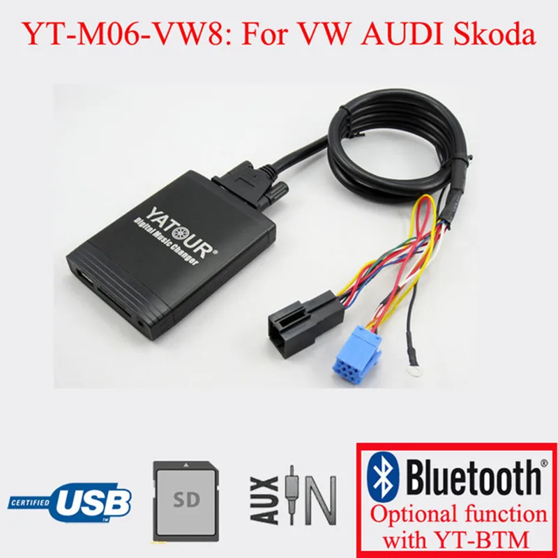 Yatour Car Digital CD Music Changer USB MP3 AUX adapter For ISO 8 Pin