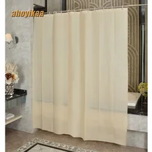 Beige Yellow Bathroom Shower Bath Shade Proof Partition Curtain Polyester Fabric Thickening Mouldproof Bathroom Hanging Curtain vintage postage stamp digital printing mouldproof shower curtain for bathroom