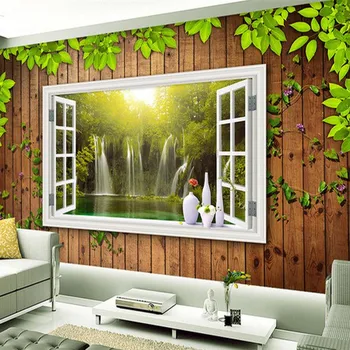 

Custom 3 d Photo Wallpaper Wall Picture for Living Room Home Decor Background Wall Mural Wooden Flower Wallpaper Bedroom Decor
