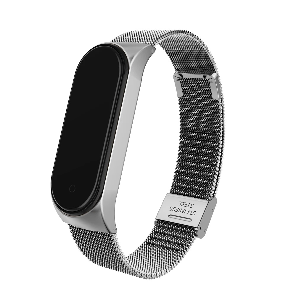Металлический браслет для Xiaomi Mi Band 4/3 Безвинтовой из нержавеющей стали